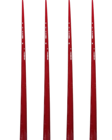 Aurora Tall Slender Taper Candles - Red