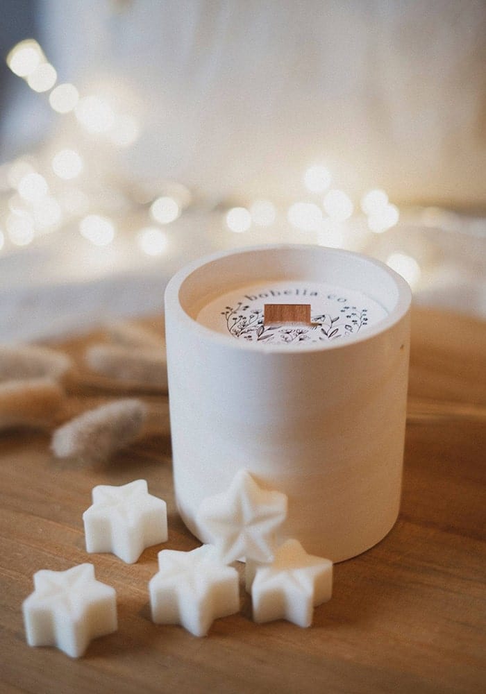 Botanical Soy Wax Candle with Wooden Wick