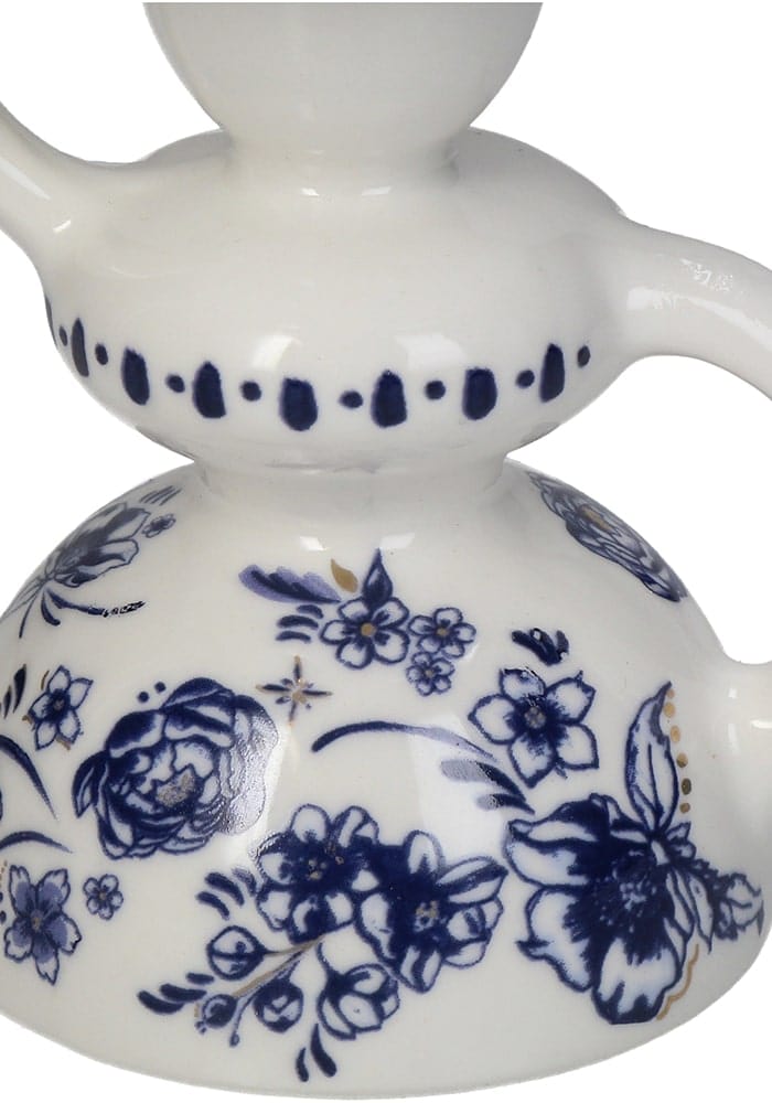 Candle Stick Cup Blue 9x9x12cm