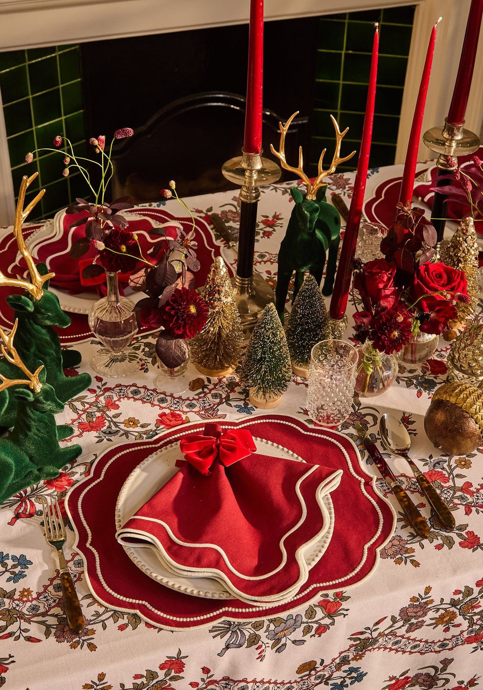 Candles 4pcs burgundy 35cm h35cm