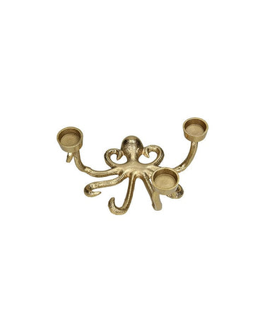Octopus's Golden Candle Holder
