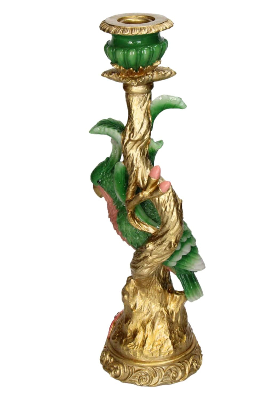 Emerald Parrot Candlestick