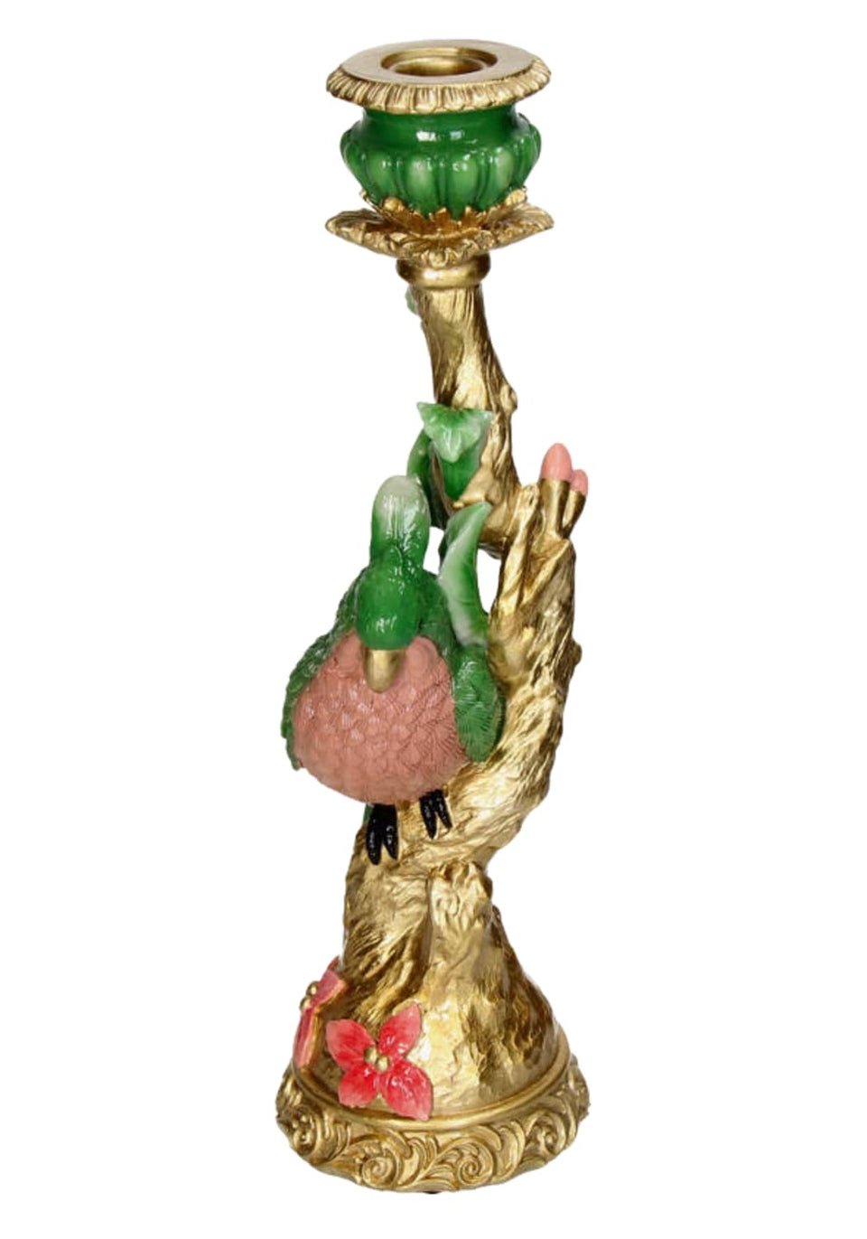 Emerald Parrot Candlestick