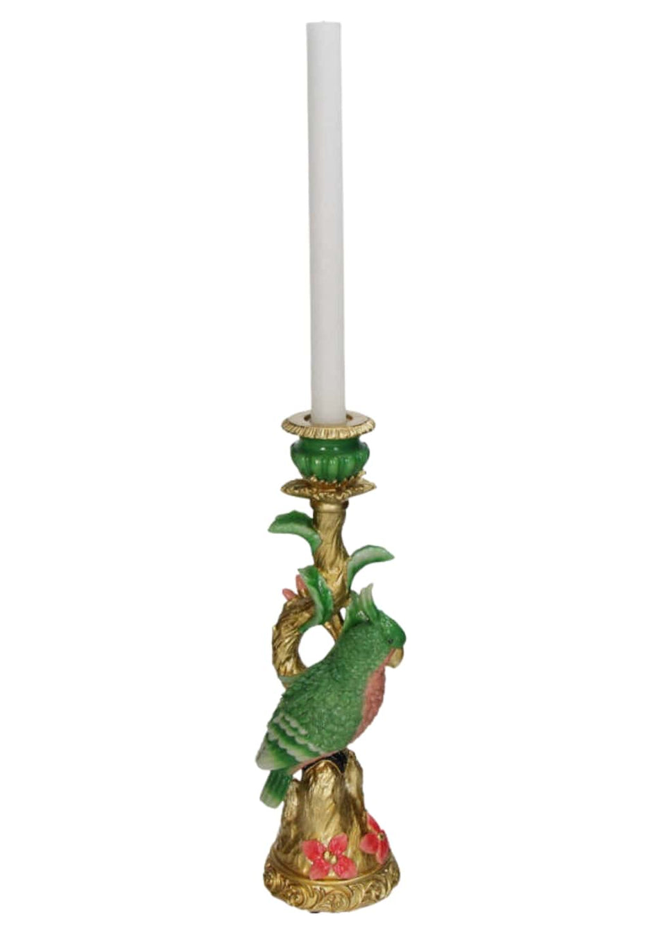 Emerald Parrot Candlestick