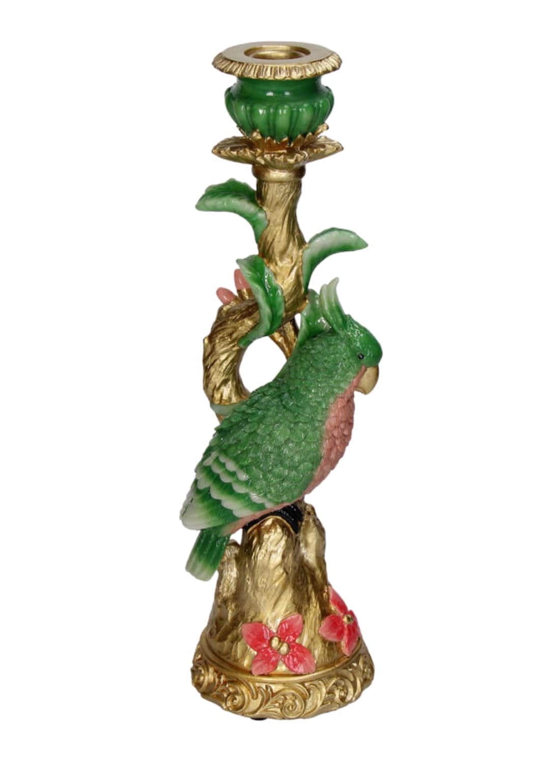 Emerald Parrot Candlestick