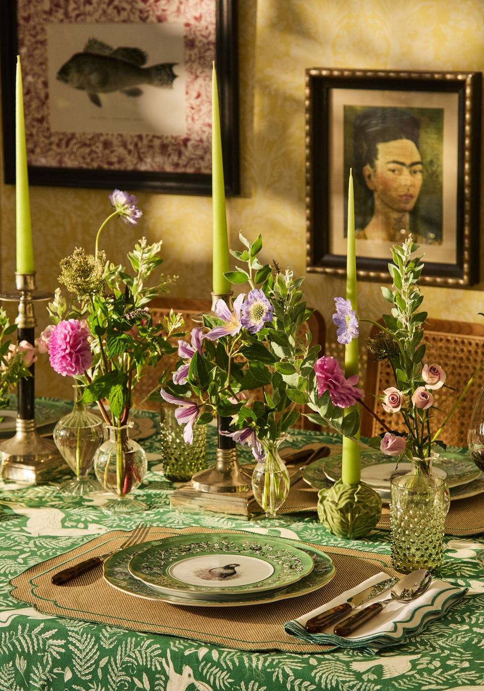 Candles Holders Green Cabbage Candle Holder