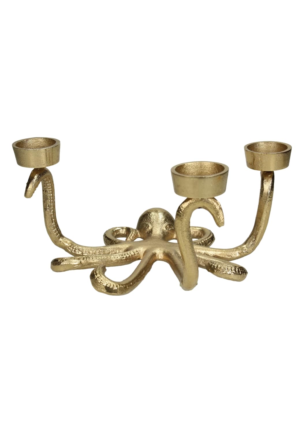 Octopus's Golden Candle Holder