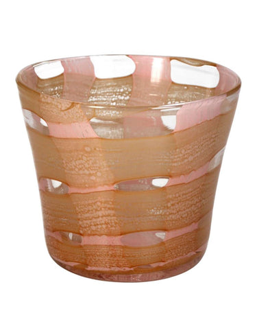 Candles Holders Peach Affect Glass Candle Holder