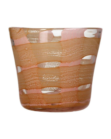 Candles Holders Peach Affect Glass Candle Holder