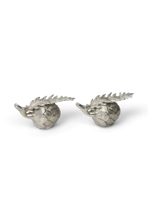 Pewter Artichoke Candleholder - Set of 2