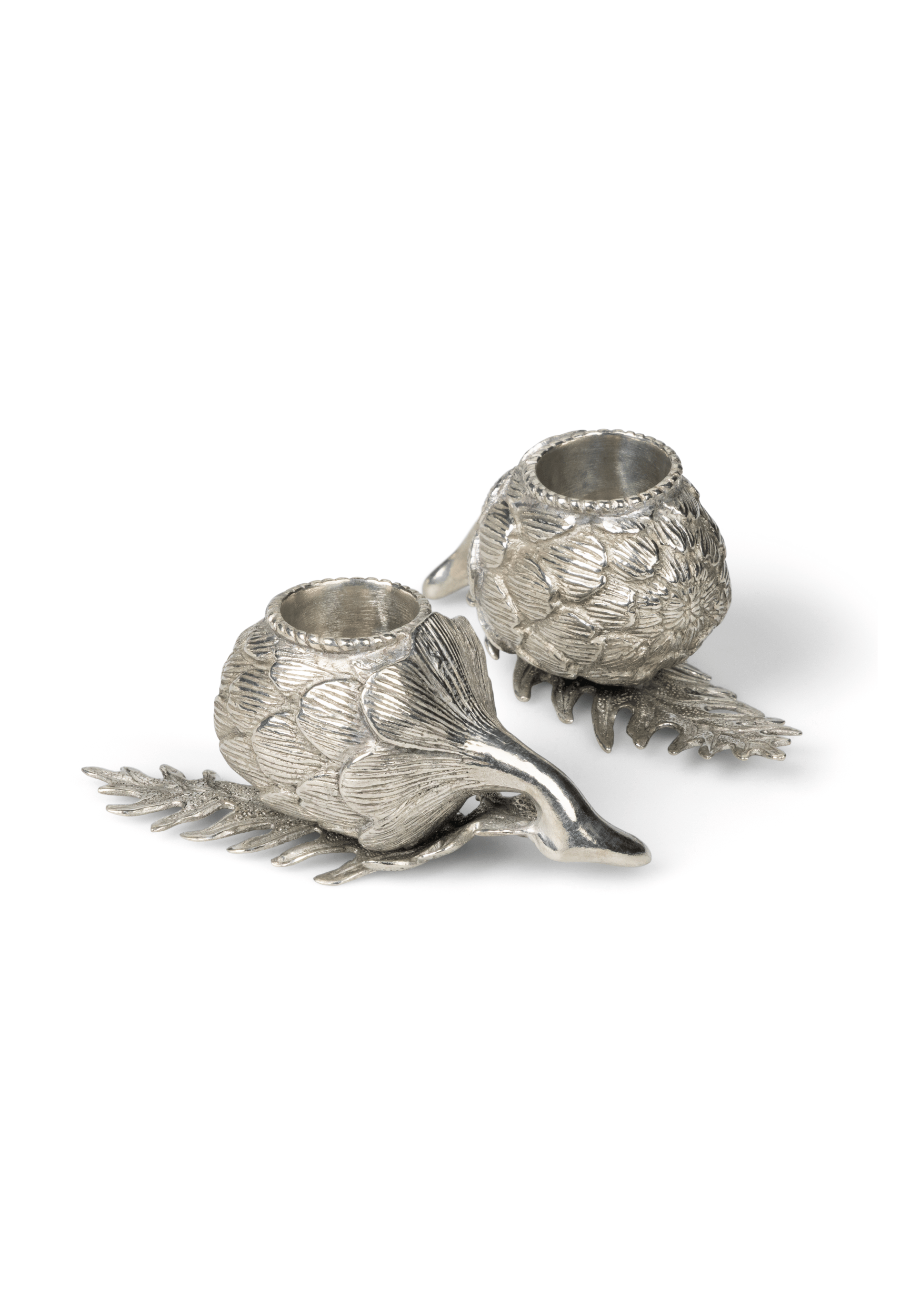 Candles Holders Pewter Artichoke Candleholder - Set of 2