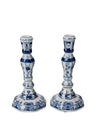 Rijksmuseum Delft Blue and White Candle Holders (Pair)