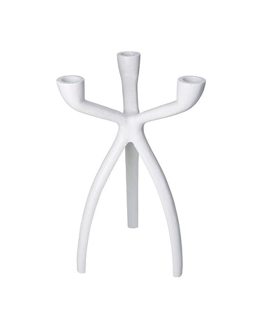 The Modern White Three-Armed Candleholder Large