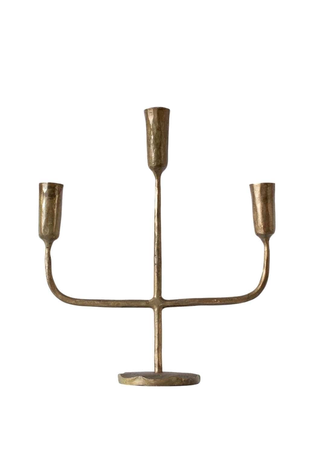 Three-Arm Cast Iron Candleholder