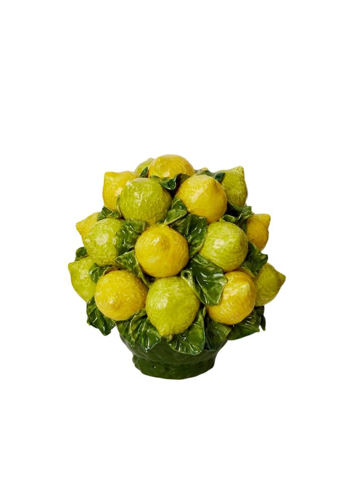 Capri Mid - Century Style Ceramic Lemon Basket - Casa by Josephine Jenno