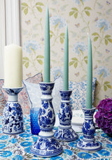 Cara Chinoiserie Porcelain Candlestick - Casa by Josephine Jenno