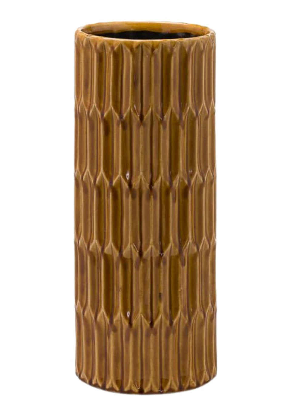 Carved Rhythm Umbrella Stand - Brown - Casa by Josephine Jenno