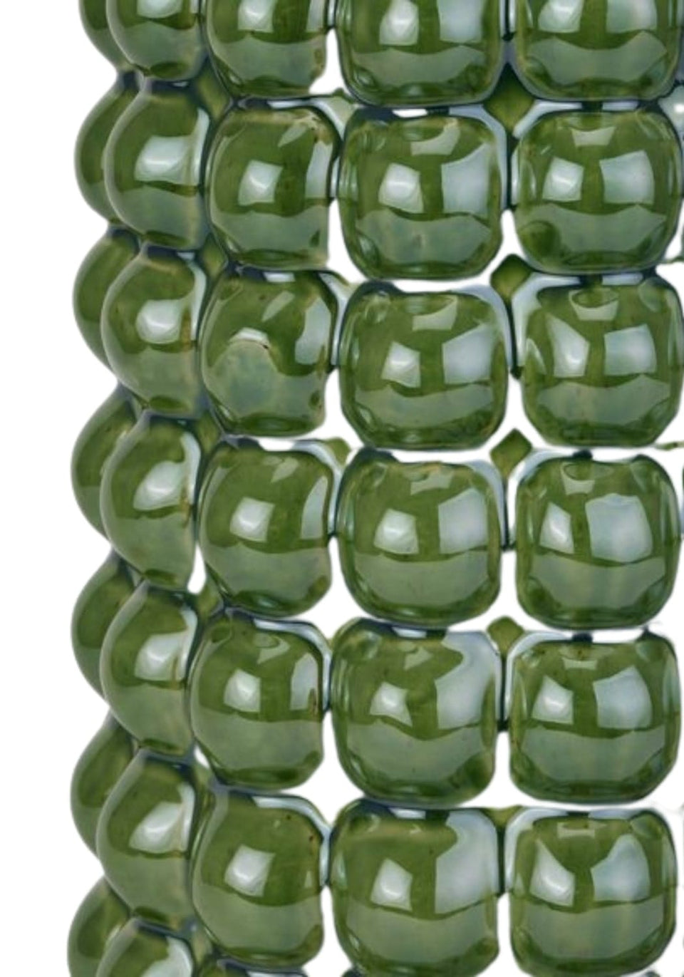 Carved Rhythm Umbrella Stand - Green - Casa by Josephine Jenno