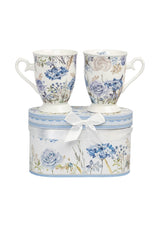 Celeste Blooming Garden Mugs x 2 In Gift Packaging - Casa by Josephine Jenno
