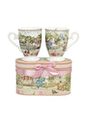 Celeste Countryside Picnic Mugs x 2 with Gift Box