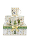 Nutcracker Christmas Mugs x 4 with Gift Box