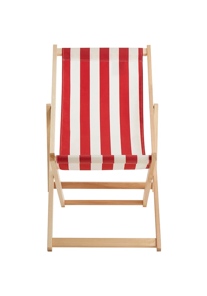 Thames Deck Chair in Red Stripes