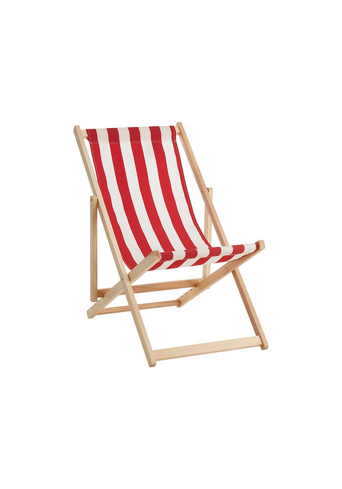 Thames Deck Chair in Red Stripes