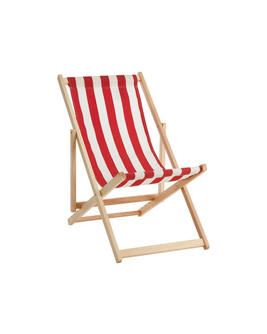 Thames Deck Chair in Red Stripes