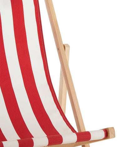 Thames Deck Chair in Red Stripes