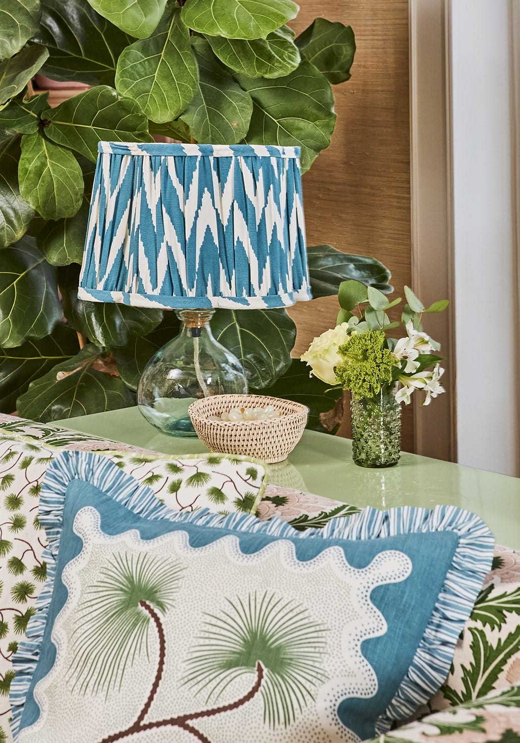 Charlotte Pleated Shade - Sky - Casa by Josephine Jenno