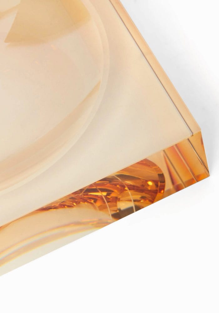 Chelsea Amber Glass Trinket Tray - Brown - Casa by Josephine Jenno