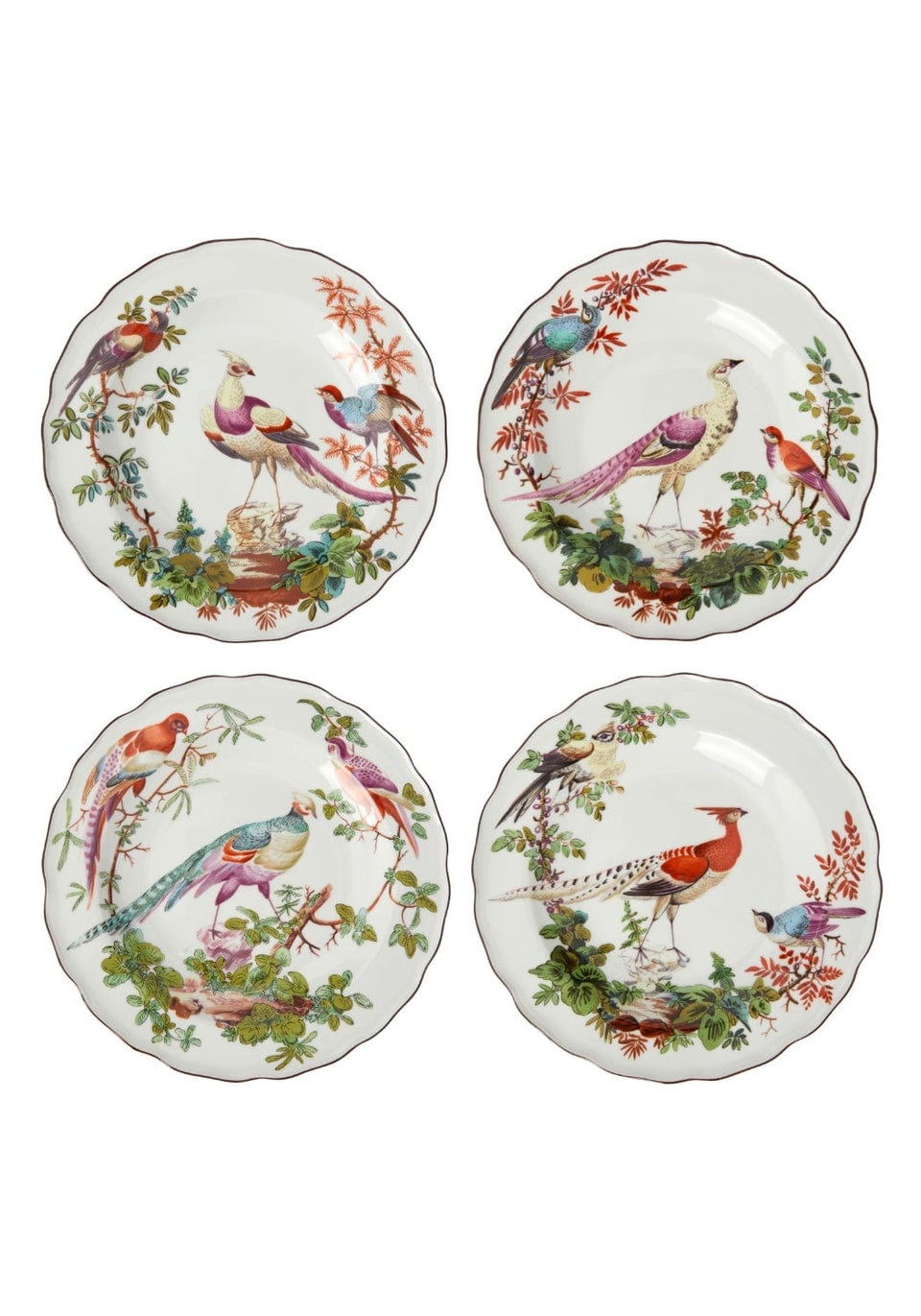 Chelsea Bird Side/Pudding Plates - Set of 4 - Casa by Josephine Jenno