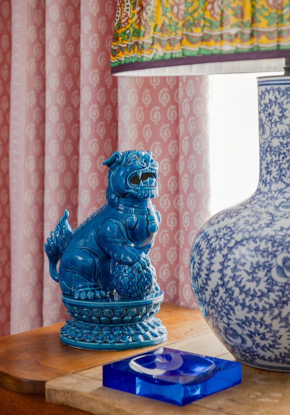 Chelsea Cobalt Glass Trinket Tray - Blue - Casa by Josephine Jenno