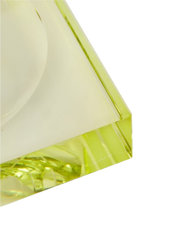 Chelsea Glass Trinket Tray - Yellow/Green - Casa by Josephine Jenno