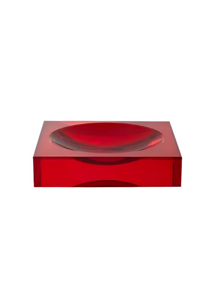 Chelsea Sweet Glass Trinket Tray - Red - Casa by Josephine Jenno