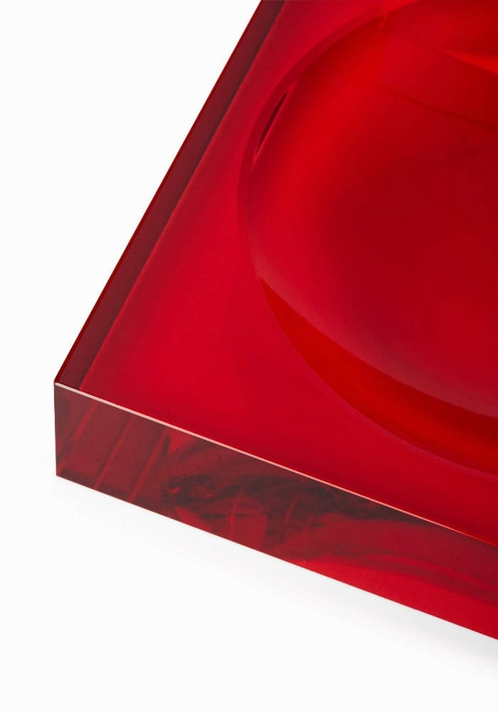 Chelsea Sweet Glass Trinket Tray - Red - Casa by Josephine Jenno