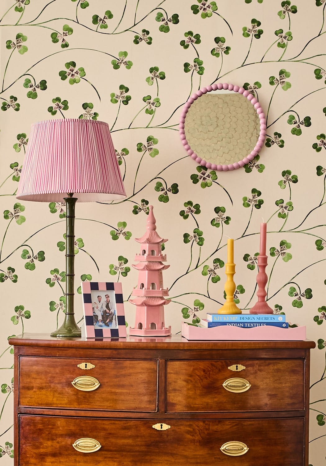 Chinoiserie Rose Pagoda in Blush Pink - Casa by Josephine Jenno