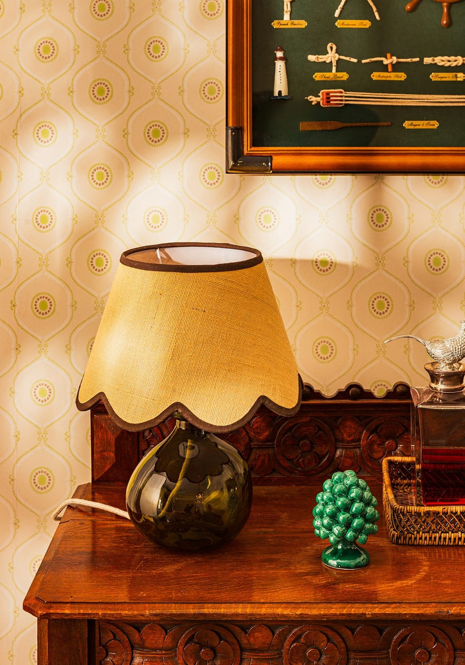 Chocolate Brown Jute Scallop Lampshade - Casa by Josephine Jenno