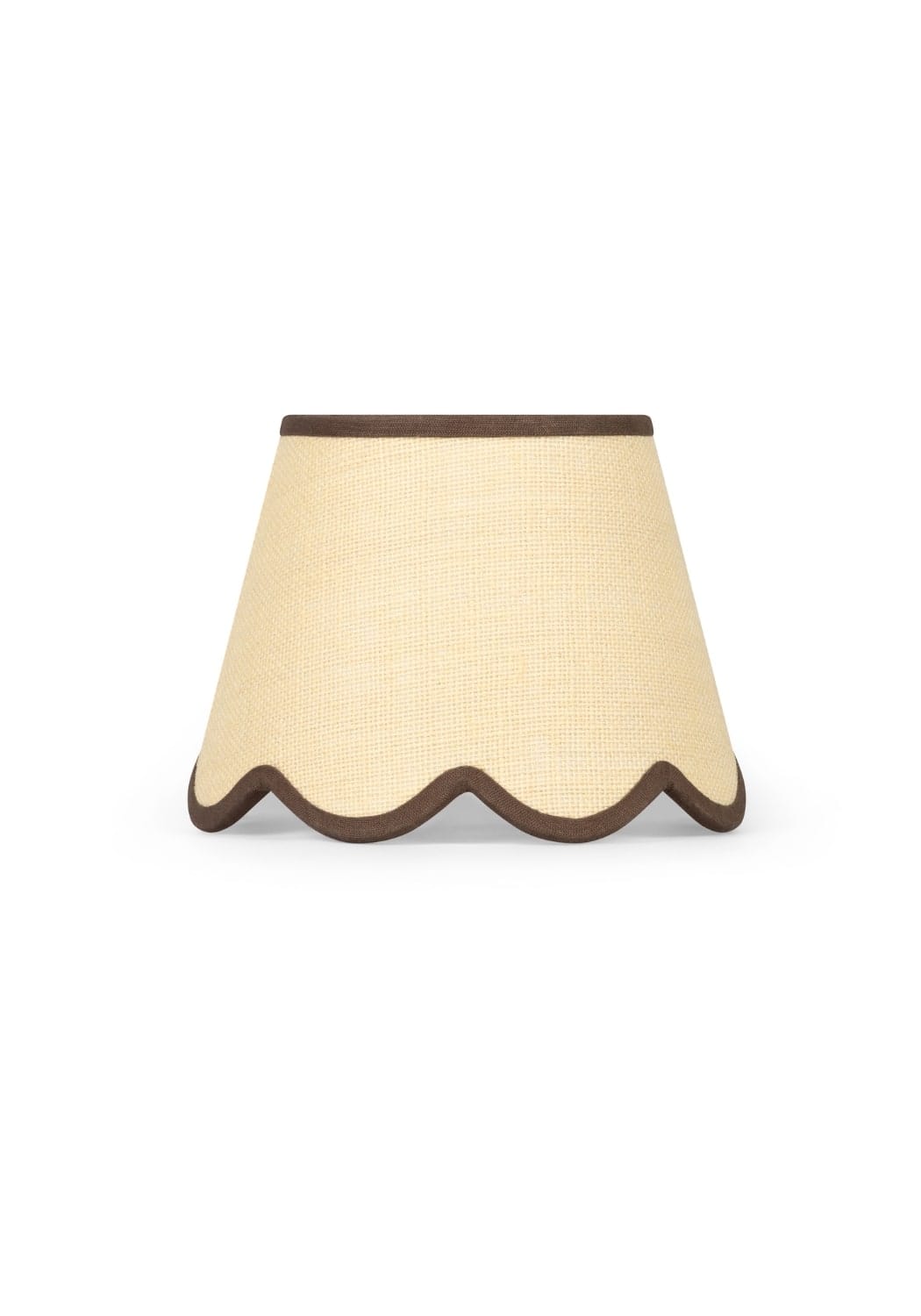Chocolate Brown Jute Scallop Lampshade - Casa by Josephine Jenno