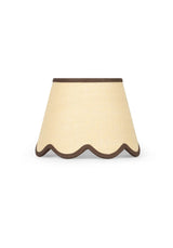 Chocolate Brown Jute Scallop Lampshade - Casa by Josephine Jenno