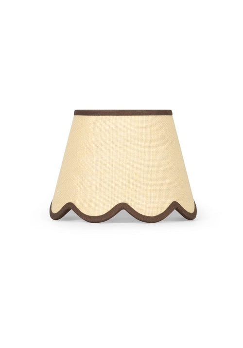Chocolate Brown Jute Scallop Lampshade