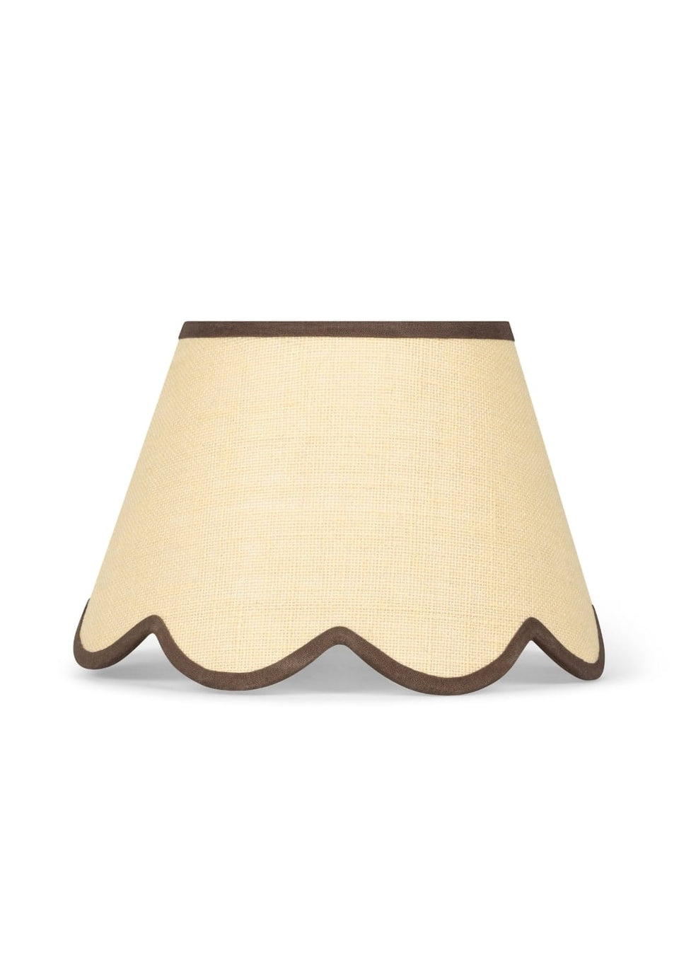 Chocolate Brown Jute Scallop Lampshade - Casa by Josephine Jenno