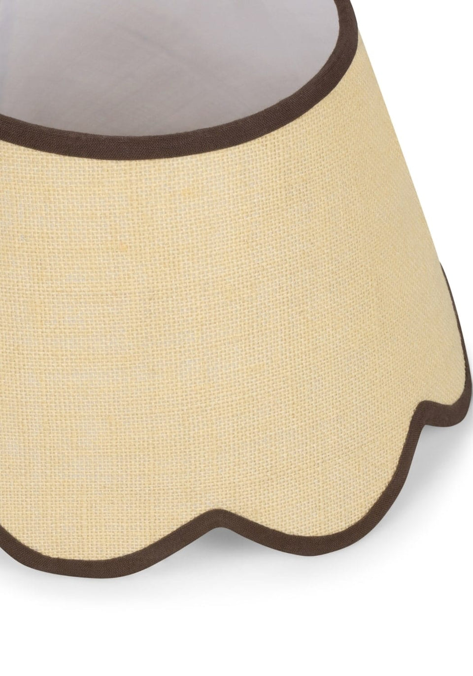 Chocolate Brown Jute Scallop Lampshade - Casa by Josephine Jenno