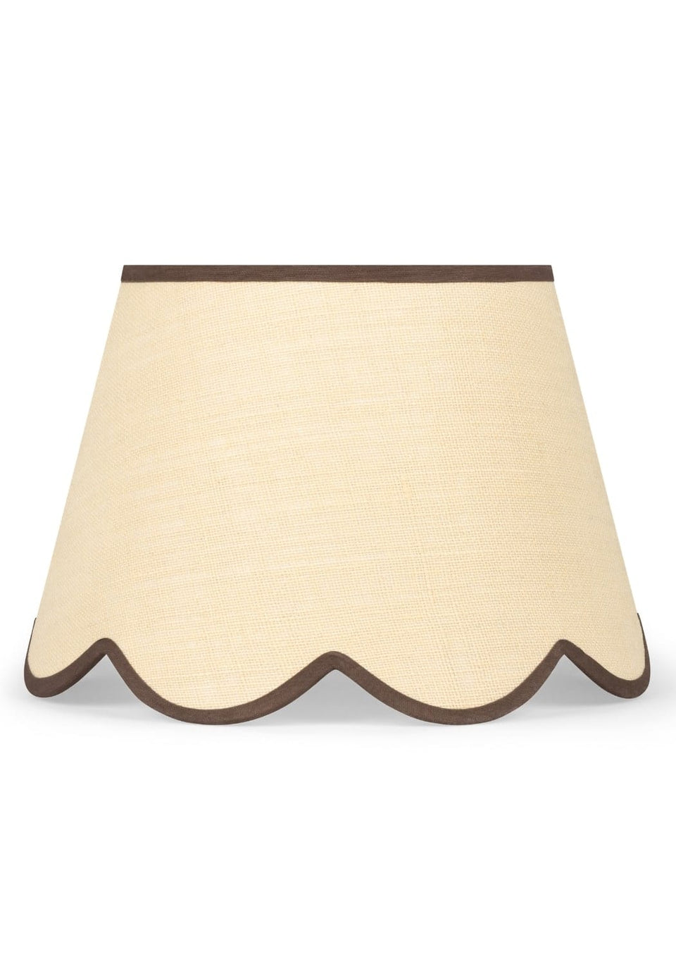 Chocolate Brown Jute Scallop Lampshade - Casa by Josephine Jenno
