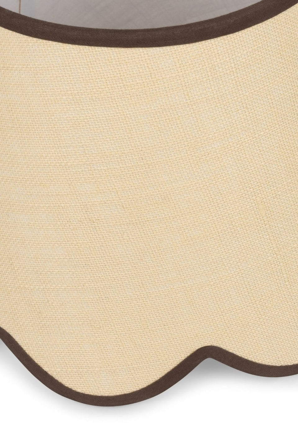 Chocolate Brown Jute Scallop Lampshade - Casa by Josephine Jenno