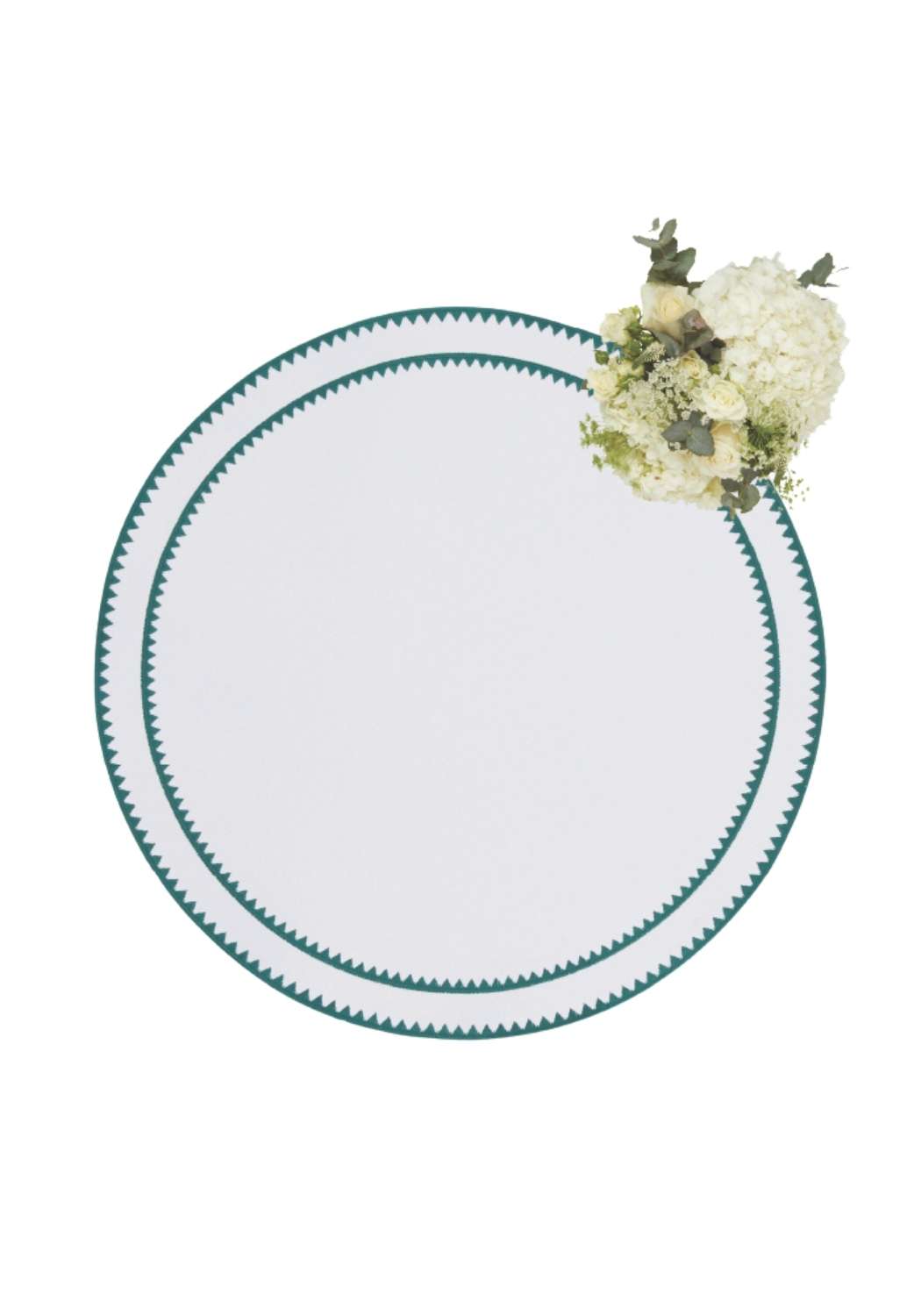 Classic Green Round Placemats - Set of 4 - Casa by Josephine Jenno