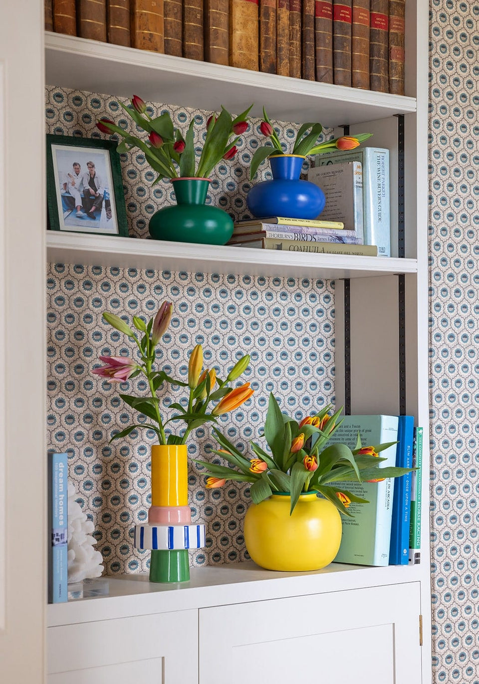 Color Blocking Yellow and Green Vase - Casa by Josephine Jenno