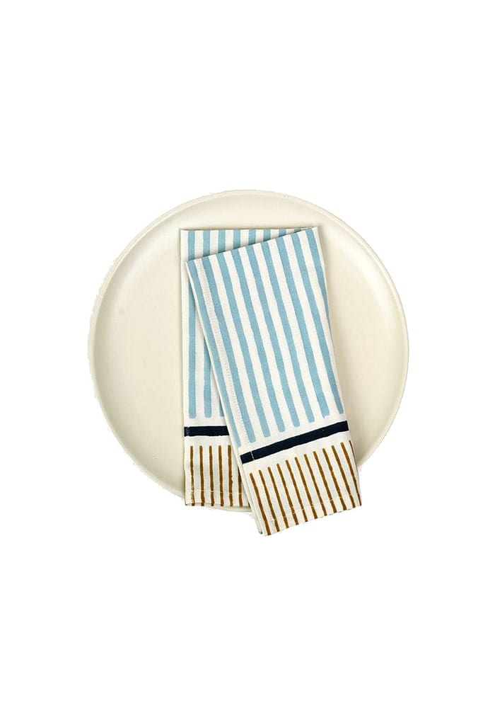 Conscious Crossroads Recycled Napkin Blue - Set of 2 - Casa by Josephine Jenno