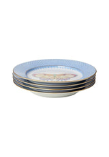 Cornflower Blue Lace Plate Butterfly Side/ Pudding Plate - Set of 4 - Casa by Josephine Jenno