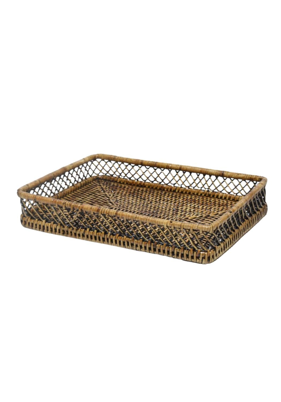 Criss Cross Rattan Tray - Casa by Josephine Jenno